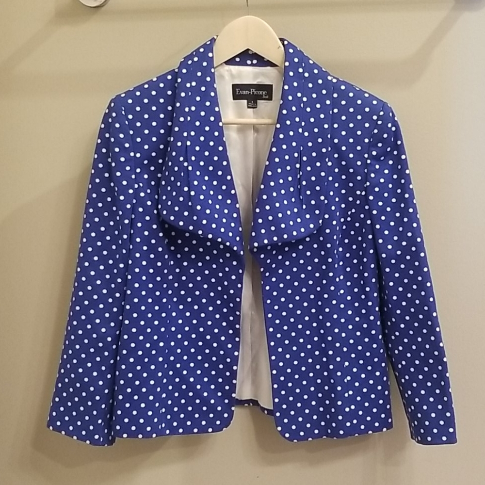 Evan-Picone Polka Dot Blazer